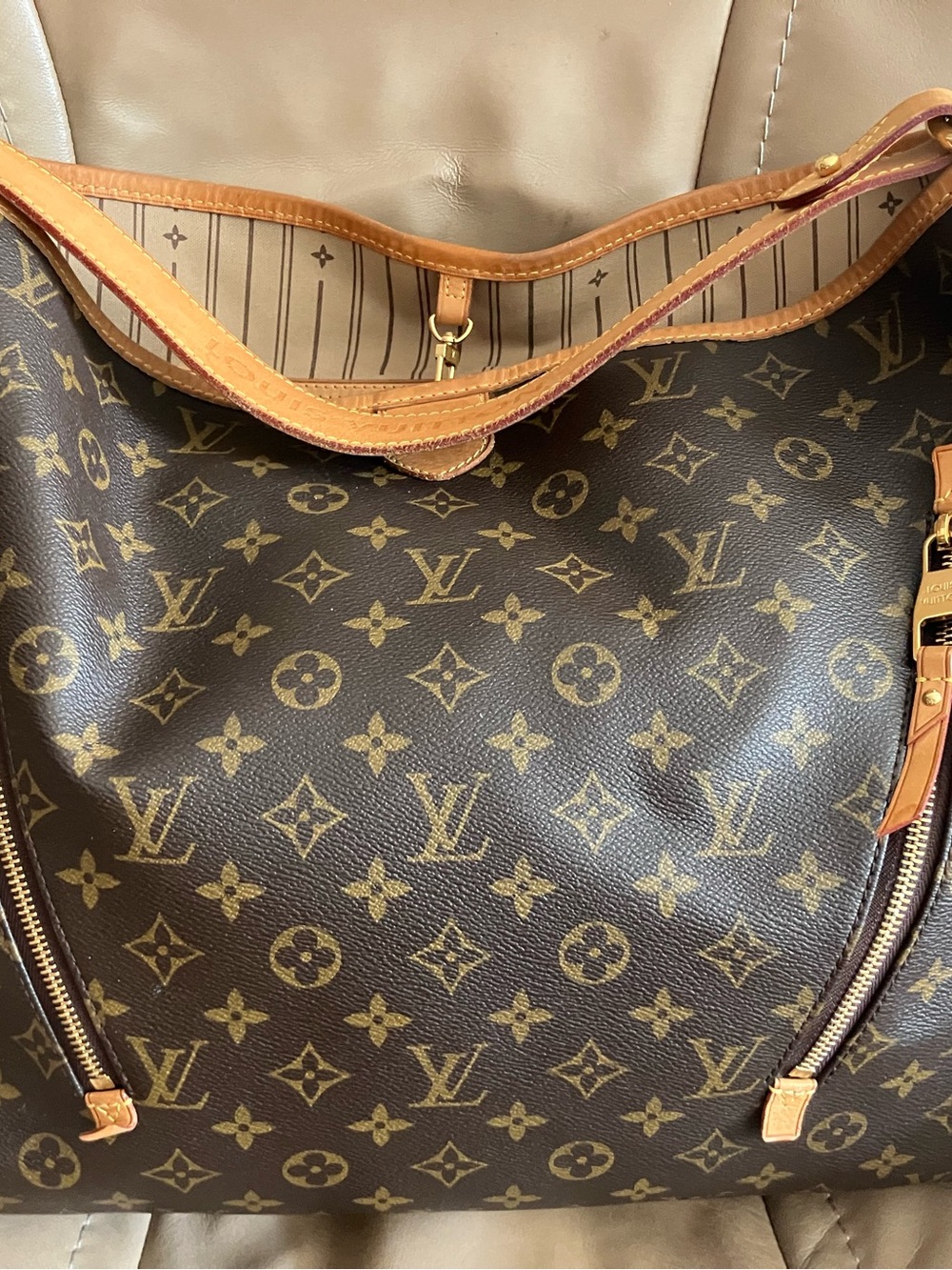 Louis Vuitton Delightful GM Monogram Shoulder Hobo Authentic France